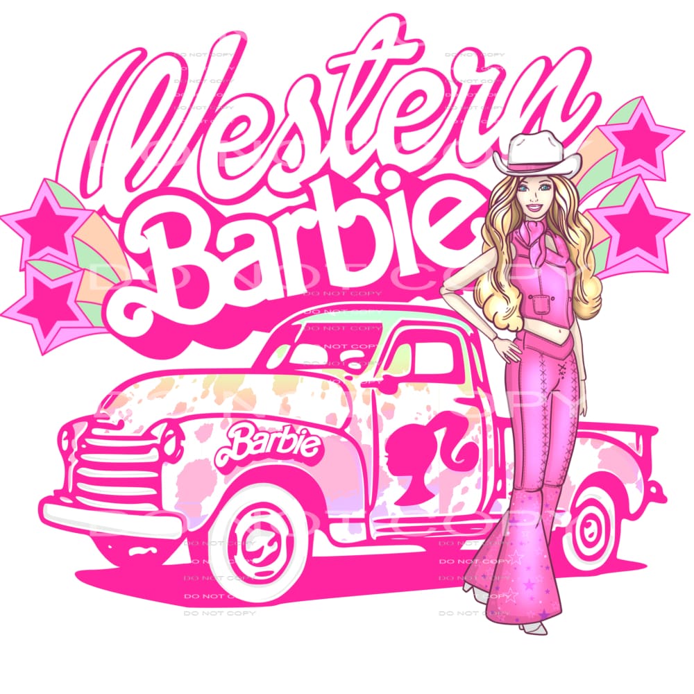 Western Barbie #5747 Sublimation transfers - Heat Transfer