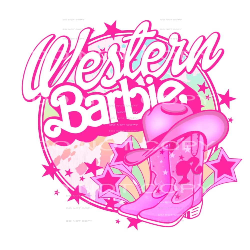 Western Barbie #5748 Sublimation transfers - Heat Transfer