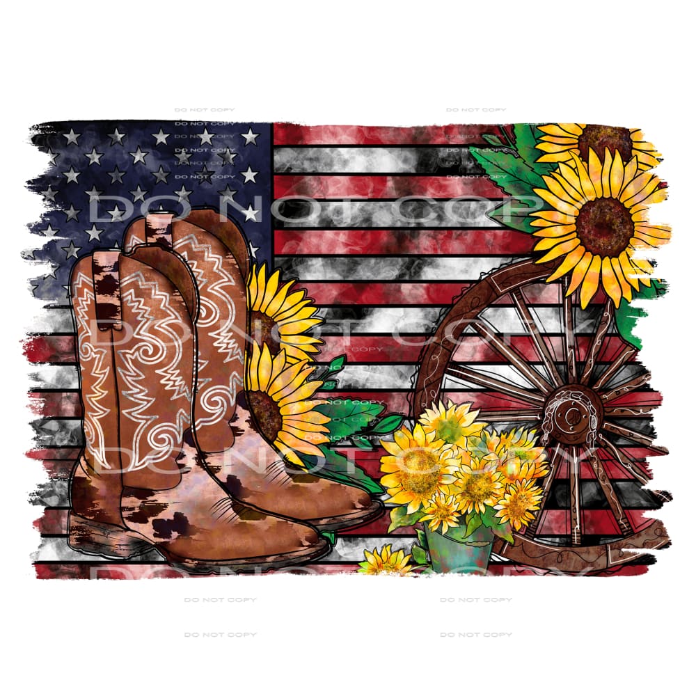 Western Boho #3855 Sublimation transfers - Heat Transfer