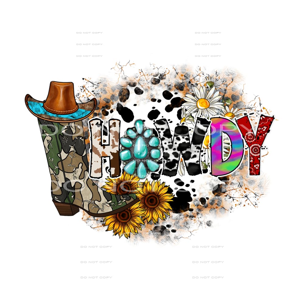 Western Boho #4025 Sublimation transfers - Heat Transfer