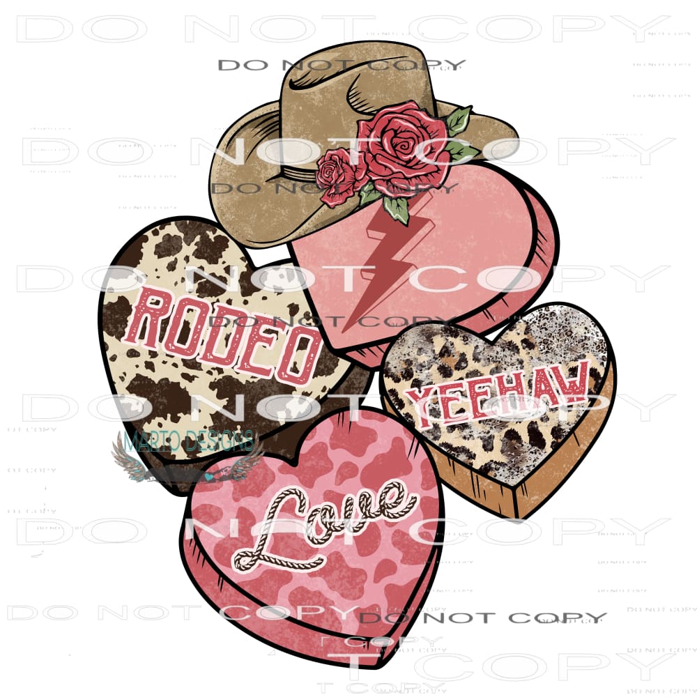 Western Valentine #9051 Sublimation transfers - Heat
