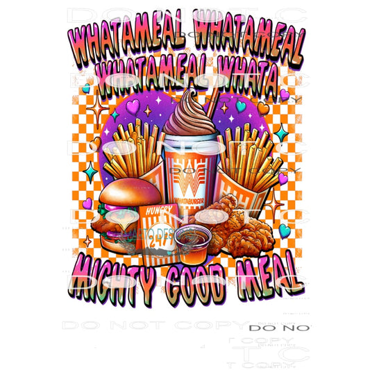 What A Meal #9325 Sublimation transfers - Heat Transfer