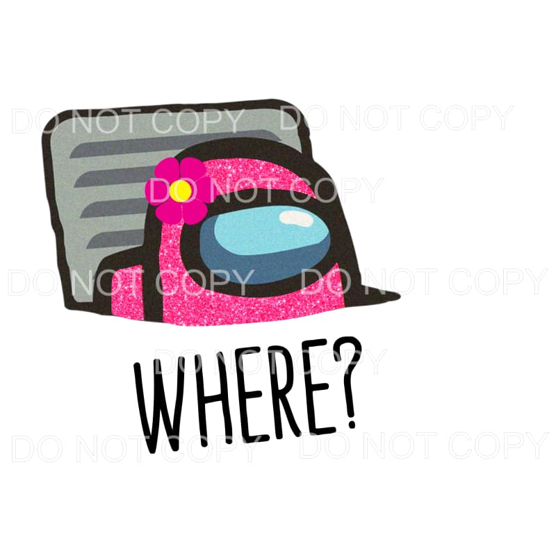 Where Among Us Pink Sublimation transfers - Heat Transfer