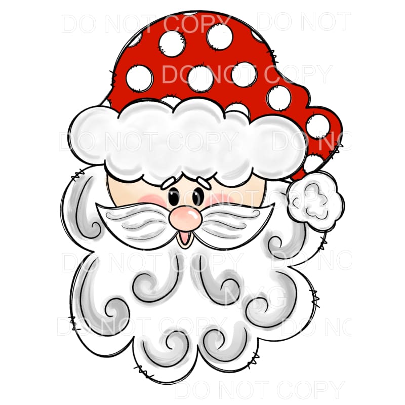 Whimsical Santa Red Polka Dots #74 Sublimation transfers - 