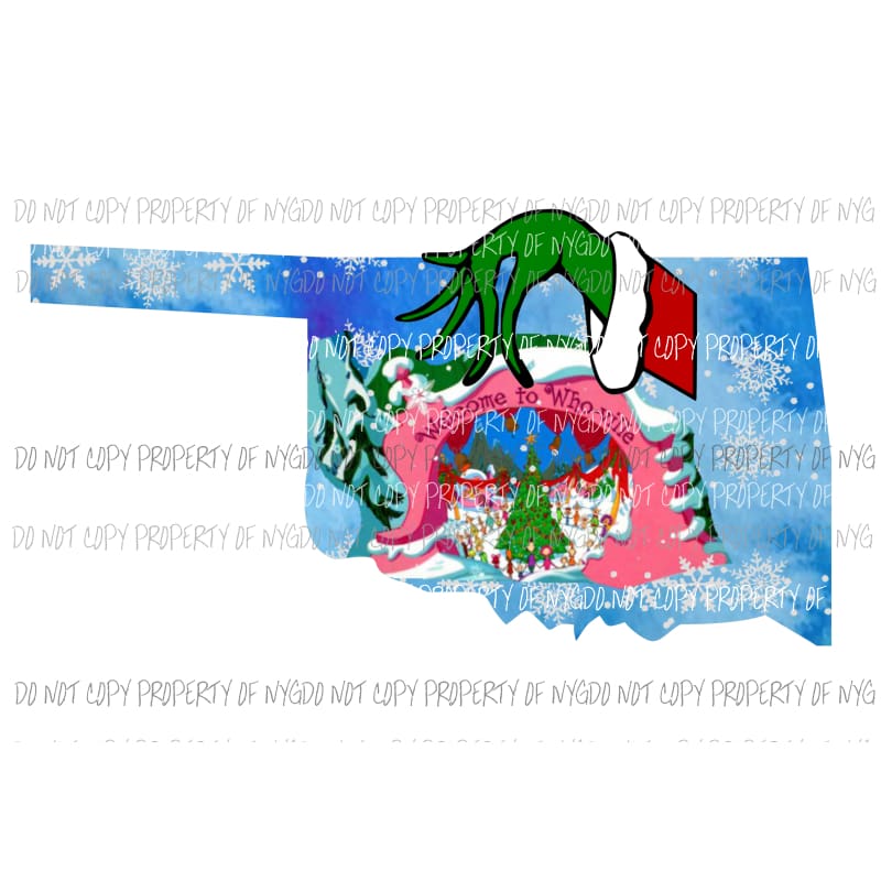 Whoville Oklahoma grinch all states can be made Sublimation transfers Heat Transfer
