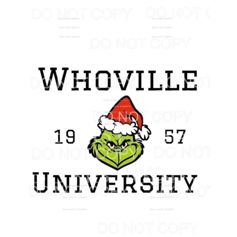 Whoville University 1957 The Grinch #1790 Sublimation 