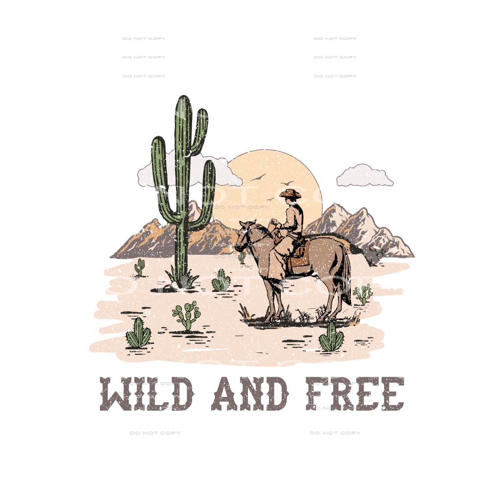 Wild And Free #5158 Sublimation transfers - Heat Transfer
