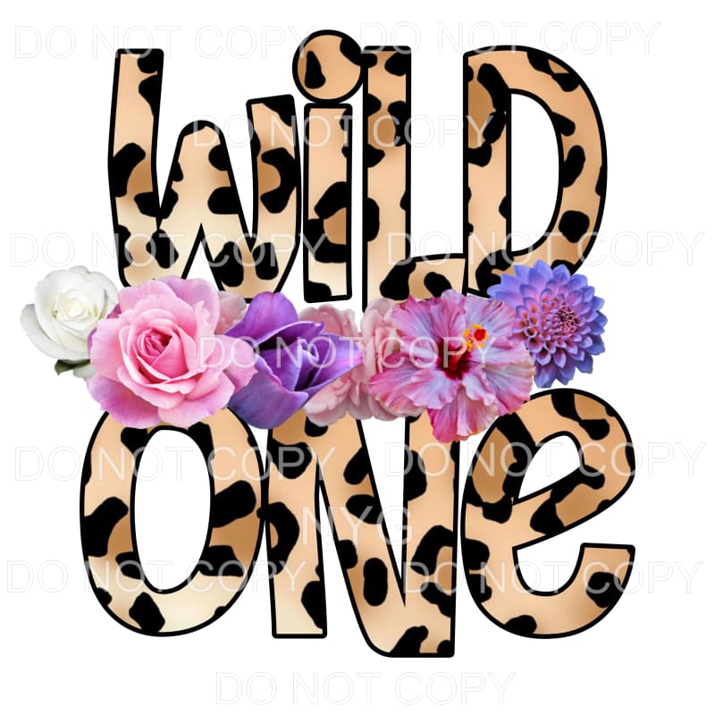 Wild One Leopard Flowers Sublimation transfers - Heat 