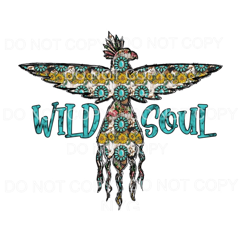 Wild Soul # 41 BIRD Sublimation transfers - Heat Transfer