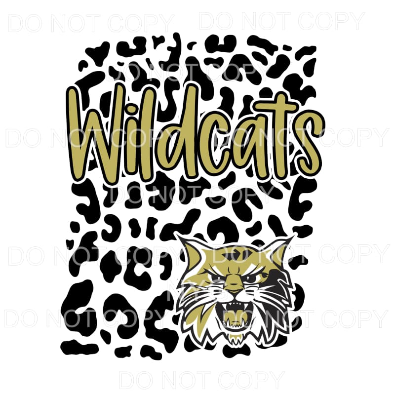Wildcats Leopard Gold # 624 Sublimation transfers - Heat 