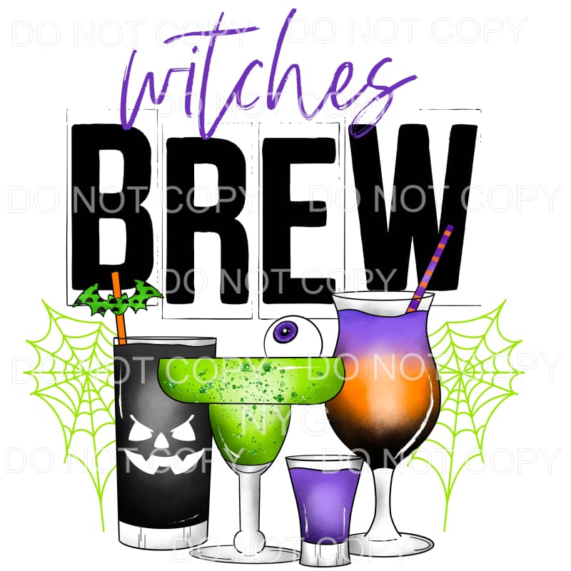 Witches Brew Mixed Drinks Glasses Spider Webs #441 