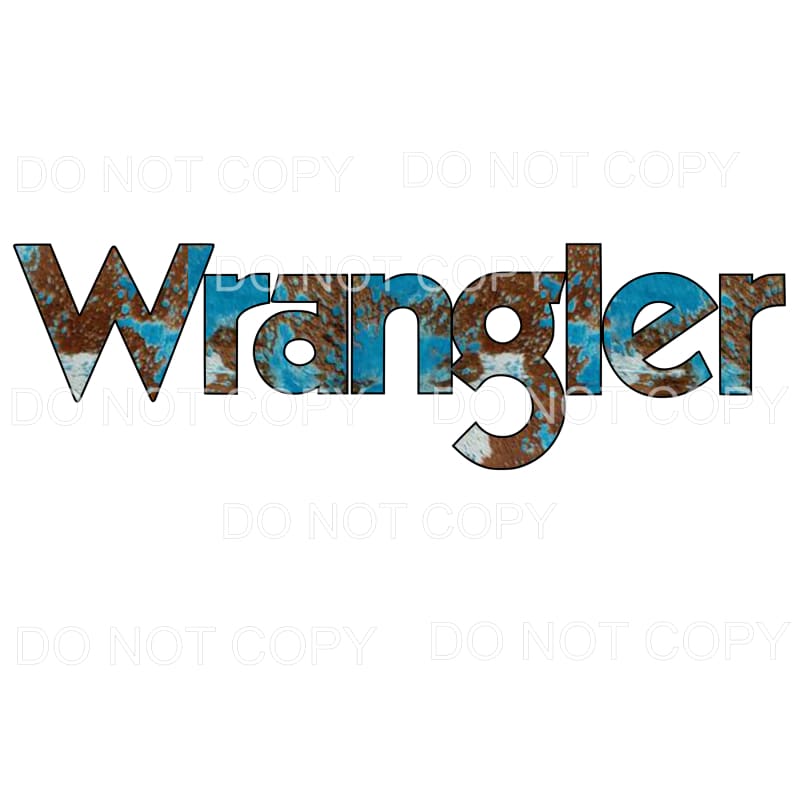Wrangler Cowhide #6 Sublimation transfers - Heat Transfer