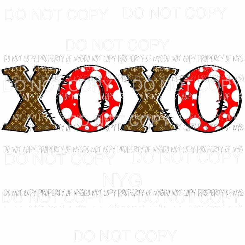XOXO LV #1 louis vuitton red circles Sublimation transfers Heat Transfer
