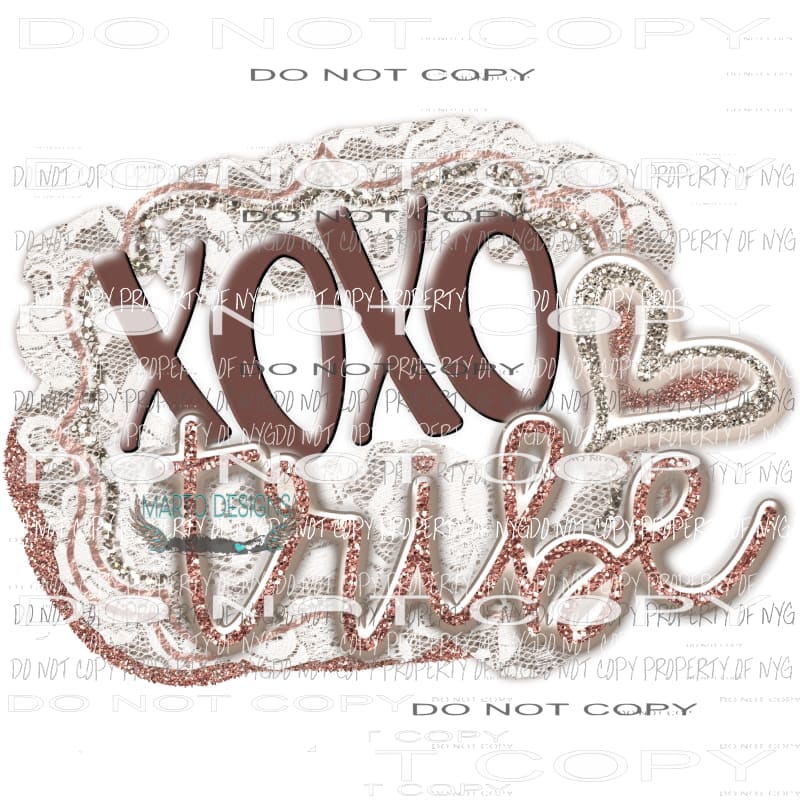 XOXO Tribe - Sublimation transfers Valentines Day Love Valentine heart Heat Transfer
