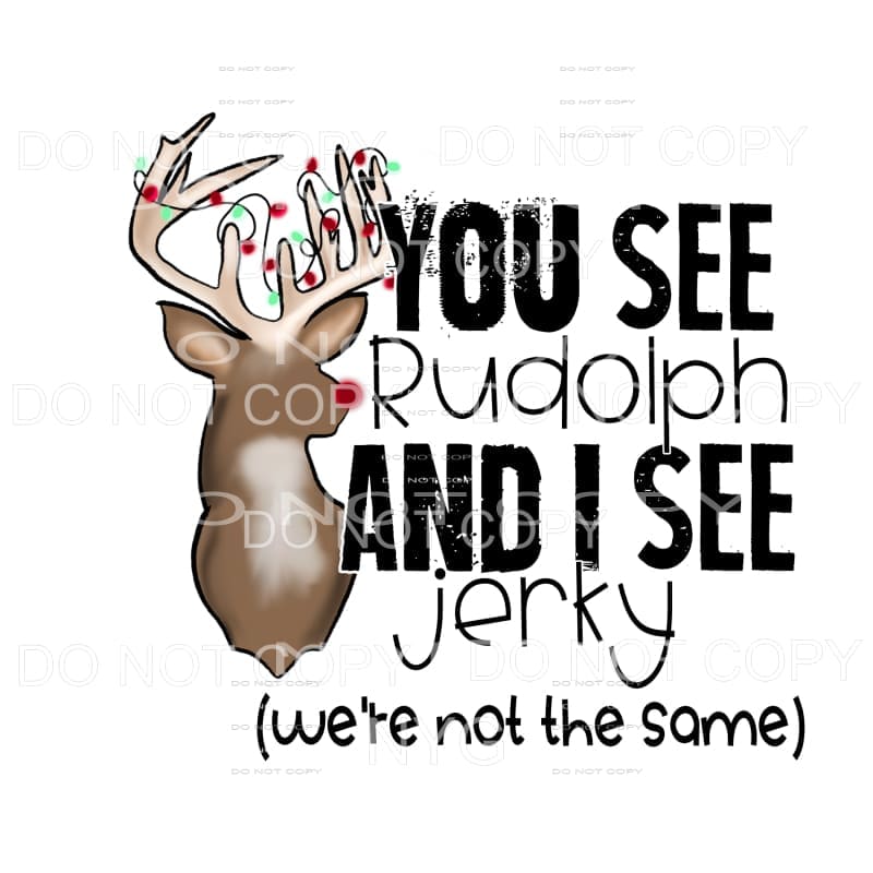You See Rudolph And I See Jerkey We’re Not The Same Deer 