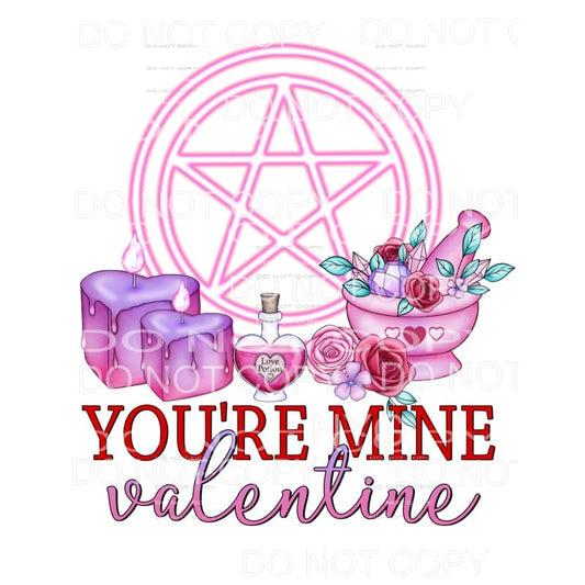 You’re Mine Valentine Pink Red Love Potion Candles Flowers 